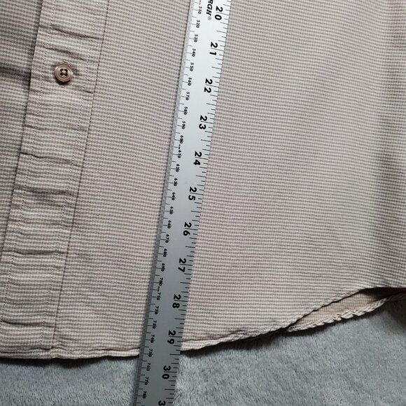 Casual Country Outfitters Button Up Plaid Shirt 1 Pocket Tan White Men Sz XL - Picture 9 of 9